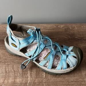 Women's Keen Whisper Size 9.5 Alaskan Blue Gray Waterproof Sandals 1012227